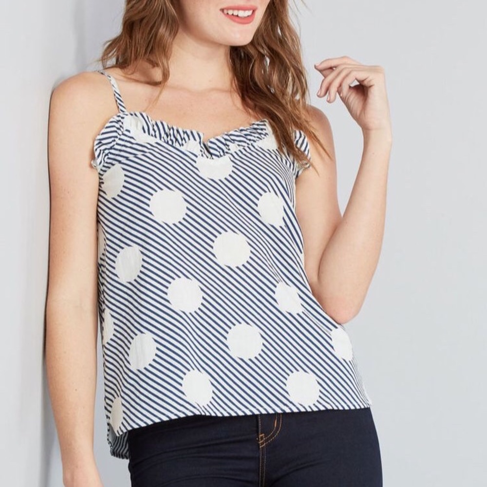 Navy tank top ModCloth, L, new with tags
